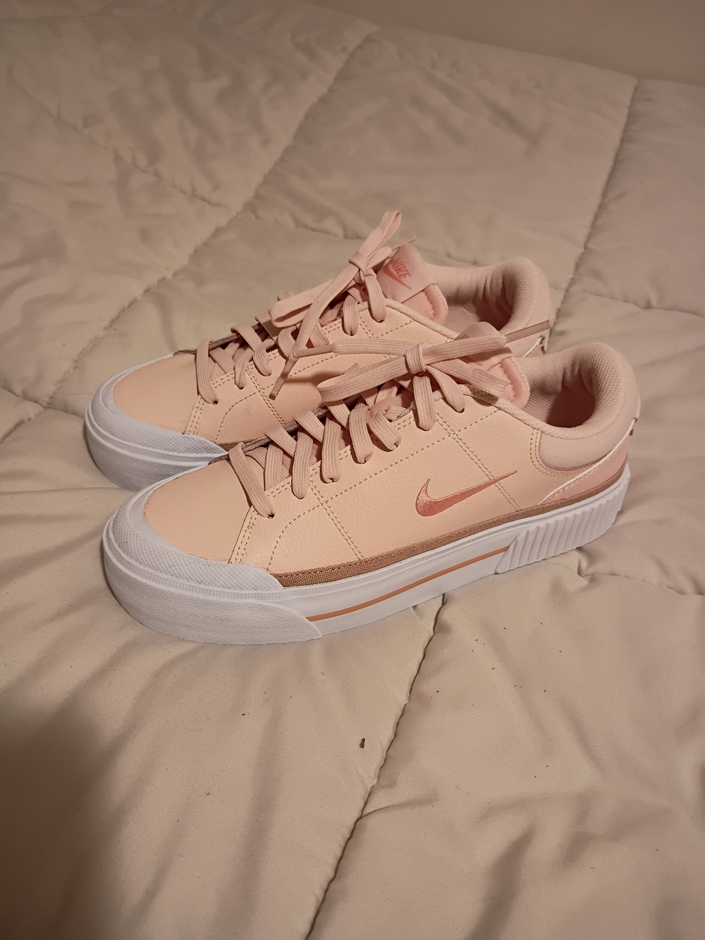 Nike Court Legacy Lift Pink & White Sneakers